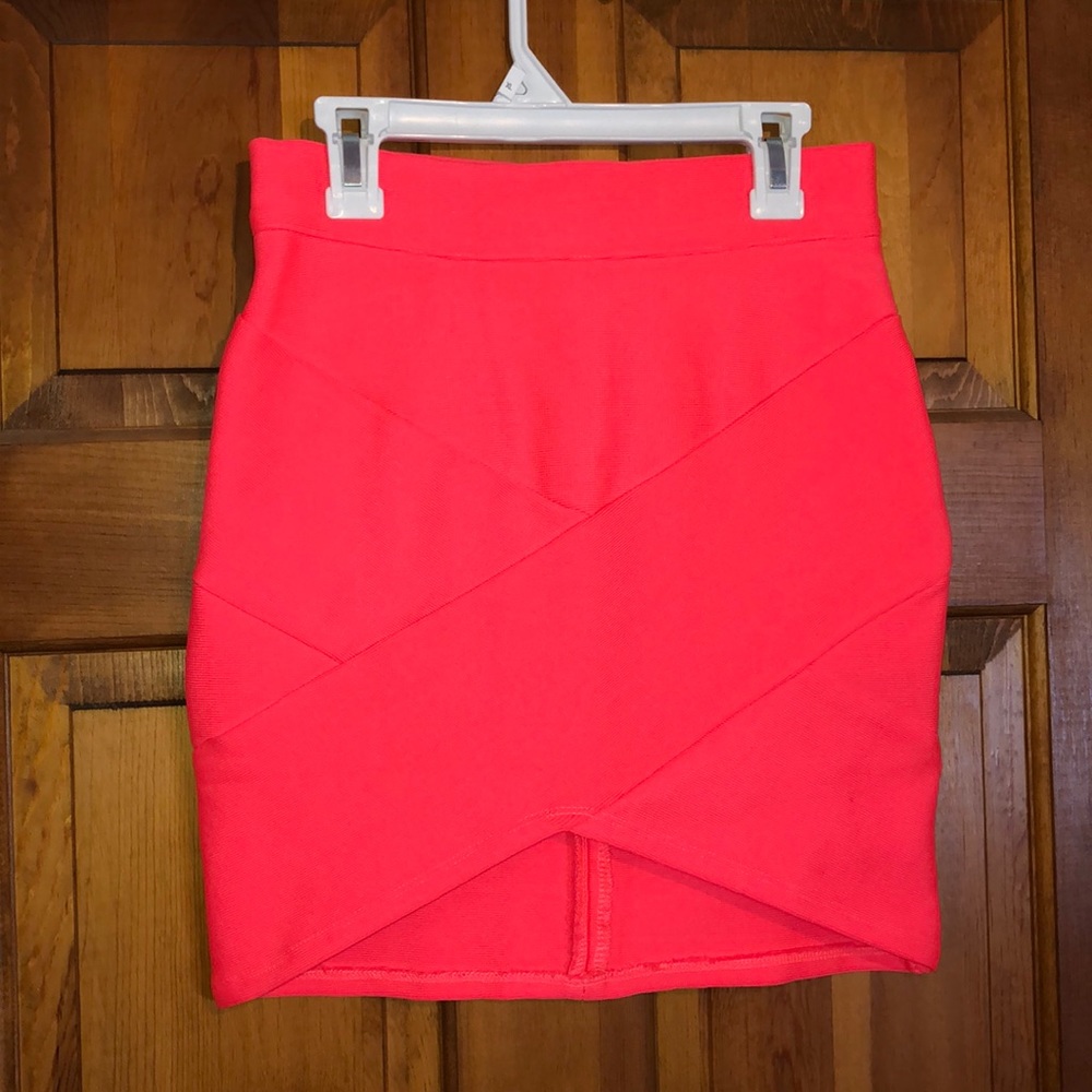 Hot pink mini skirt